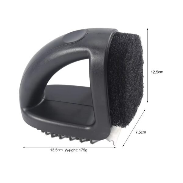 imgi_439_Ha0bcc179896b41dd95d1d3f2df020fc1o 3 in 1 Stainless Steel Grill Cleaning Brush Wire Grill Bbq Brush and Scraper with Reusable Sponge