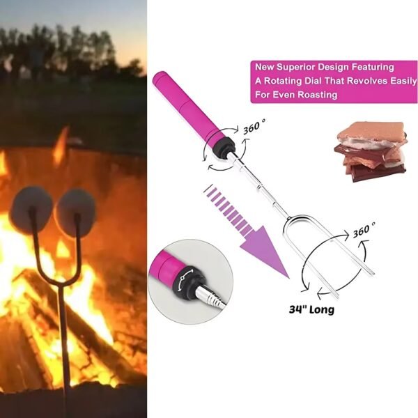 Campfire Telescoping Marshmallow Roasting Sticks Forks