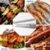 304 Stainless Steel Long Flat Metal Barbecue Skewers Kebab