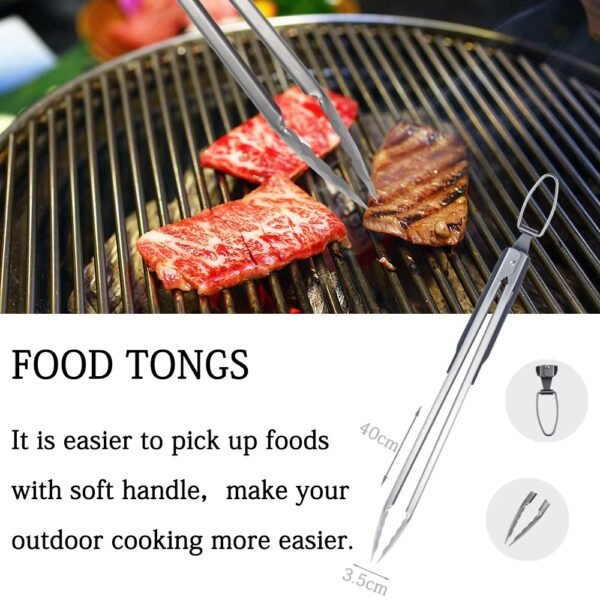 4 Pcs Anti-stick Stainless Steel Bbq Kit Grill Accessories Grilling Set