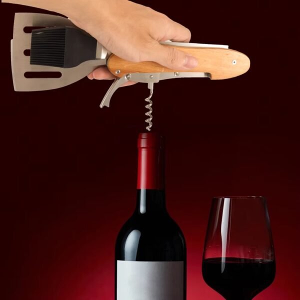 imgi_441_Ha60a43086b3f4e8f89ff8b50136586e7P Stainless Steel Multi 5 in 1 Portable Foldable BBQ Grill Tools with Wood Handle