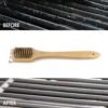 Wholesale Brush Stainless Steel Bristles BBQ Grill Brush and Scraper with Wooden Handle