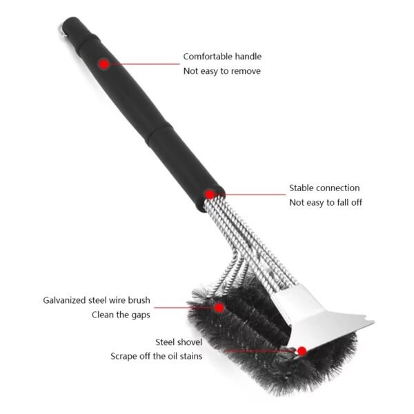 Grill Brush and Scraper 18 Inch Stainless Steel Woven Wire Bristles Grill Cleaning Brush