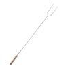 Grill Fork Long Barbecue Skewers Telescopic Marshmallow Roasting Sticks with Wood Handle