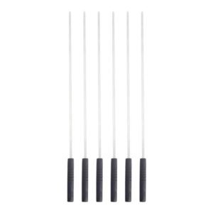 imgi_450_H1d7b890b3c5a4dd6a219b40f7d459b18f 6 PCS Portable Charcoal Bbq Stainless Steel Grill Skewers Wooden Handle