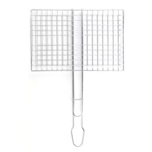 imgi_450_Hefe2536fae61444bbf5dd59d25c7a100r Non-stick BBQ Netting Barbecue Wire Mesh Basket with Handle for Roasting Meat