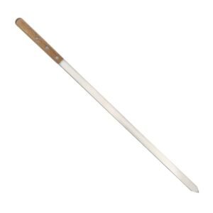 Steel Skewer Flat Kabab Skewers with Wood Handle