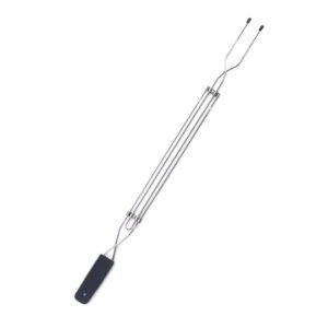 BBQ Skewers Two-pronged Metal Barbecue Skewers with pp Handle