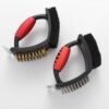 3 in 1 Stainless Bbq Grill Cleaning Brush with Scraper and Scouring Pad