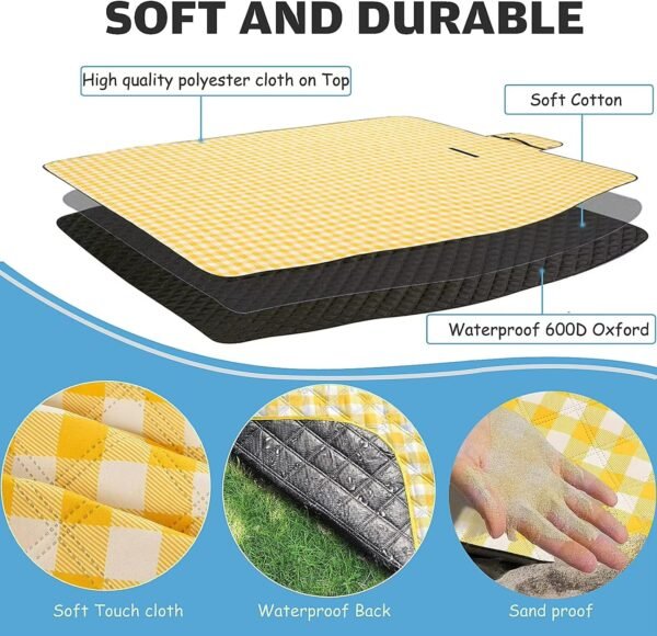 Compact Picnic Mat Picnic Blanket Camping Mat Beach Mat Outdoor Waterproof Portable Washable
