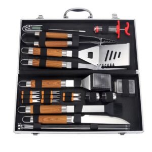 BBQ Grill Tools Set Barbecue Tools Kit with Aluminum Case