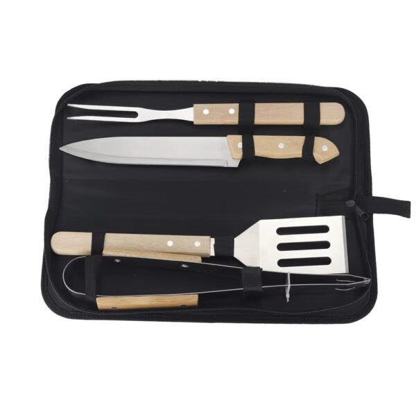 Grill Outdoor Set Barbecue Kit with Wooden Handle
