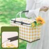 Insulated Picnic Basket With Lid & Aluminium Handle