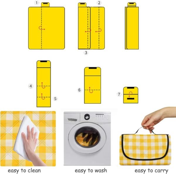 Compact Picnic Mat Picnic Blanket Camping Mat Beach Mat Outdoor Waterproof Portable Washable