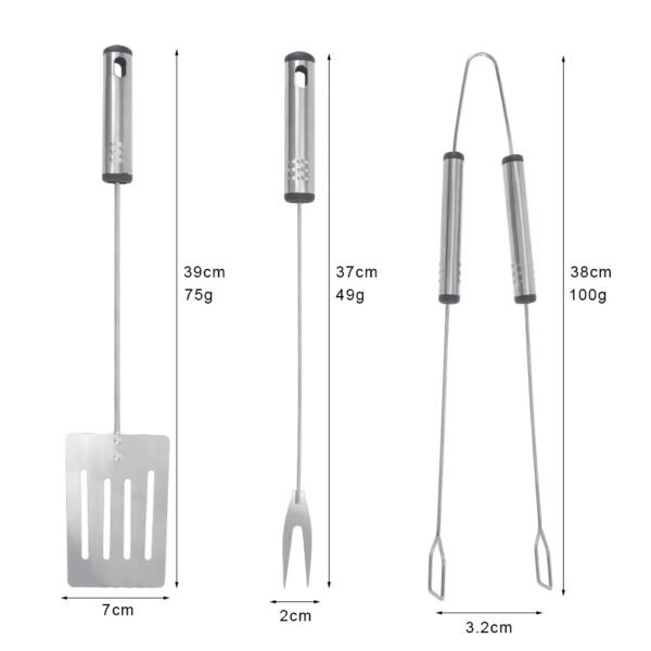 3 Piece Barbecue Accessory Outdoor Bbq Tools Set
