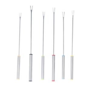 imgi_458_Hf131116eddac461fb811143d3d532f4aN Outdoor Bbq Tools 6pcs Grill Skewers Stainless Steel Barbecue Fork