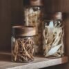 Kitchen Accessories Thread Type Mason Spice Jar Food Grade Borosilicate Glass Storage Jars With Airtight Acacia Wooden Lid