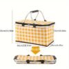 Insulated Picnic Basket With Lid & Aluminium Handle