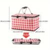 Insulated Picnic Basket With Lid & Aluminium Handle