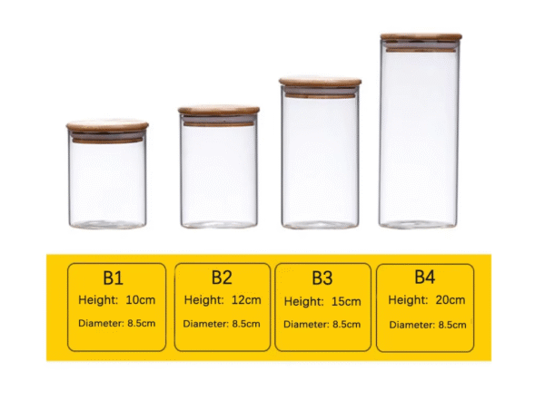 imgi_479_H7465024531894de4a5f0b47000e245809 Clear Glass Food Storage Spice Jars Containers with Airtight Bamboo Lid for Candy Cookie Rice Sugar Food Storage
