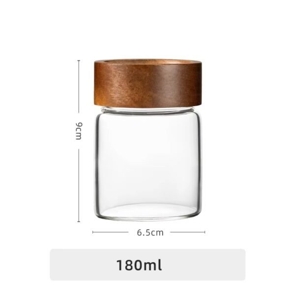 Kitchen Accessories Thread Type Mason Spice Jar Food Grade Borosilicate Glass Storage Jars With Airtight Acacia Wooden Lid