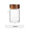 Kitchen Accessories Thread Type Mason Spice Jar Food Grade Borosilicate Glass Storage Jars With Airtight Acacia Wooden Lid