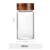 Kitchen Accessories Thread Type Mason Spice Jar Food Grade Borosilicate Glass Storage Jars With Airtight Acacia Wooden Lid