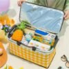 Insulated Picnic Basket With Lid & Aluminium Handle
