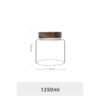 Kitchen Accessories Thread Type Mason Spice Jar Food Grade Borosilicate Glass Storage Jars With Airtight Acacia Wooden Lid