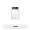 Kitchen Accessories Thread Type Mason Spice Jar Food Grade Borosilicate Glass Storage Jars With Airtight Acacia Wooden Lid