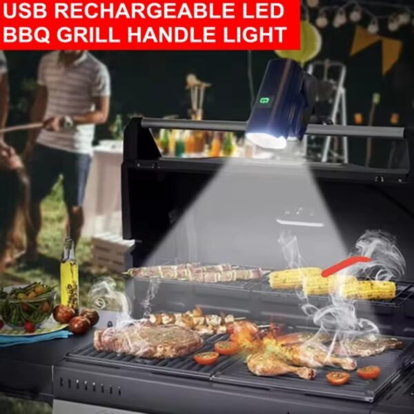 Ultra Bright LED BBQ Accessories for Grill Handle Light USB Rechargeable Barbecue Torch Light Water Resistant Outdoor Grilling