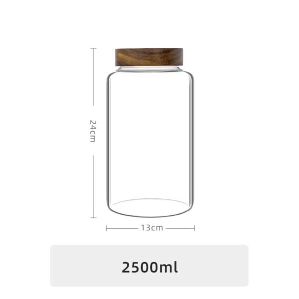 Kitchen Accessories Thread Type Mason Spice Jar Food Grade Borosilicate Glass Storage Jars With Airtight Acacia Wooden Lid