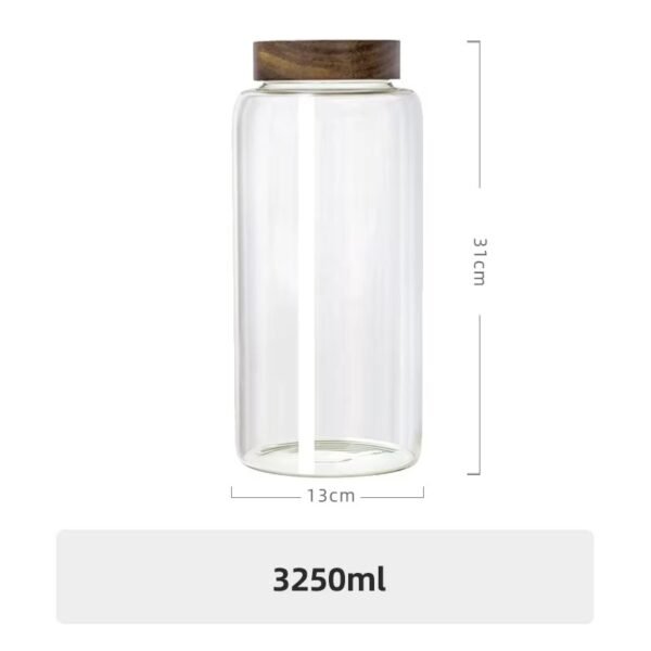 Kitchen Accessories Thread Type Mason Spice Jar Food Grade Borosilicate Glass Storage Jars With Airtight Acacia Wooden Lid